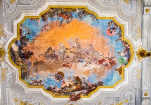 One of the beautiful ceiling paintings at Ca' Rezzonico